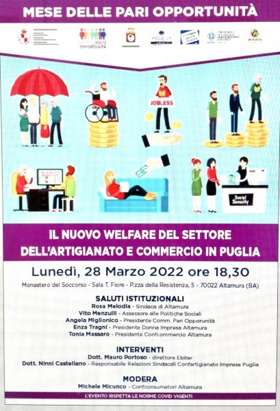 Il nuovo Welfare nel settore dell'Artigianato e Commercio in Puglia